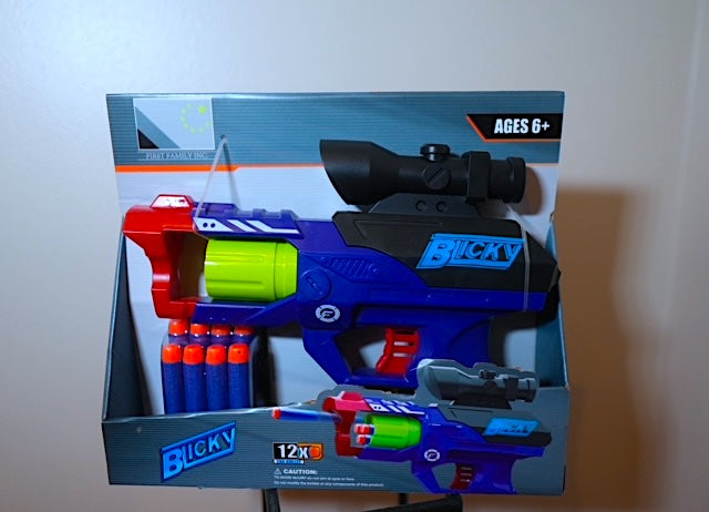 Blue Foam Bullet Toy Blicky