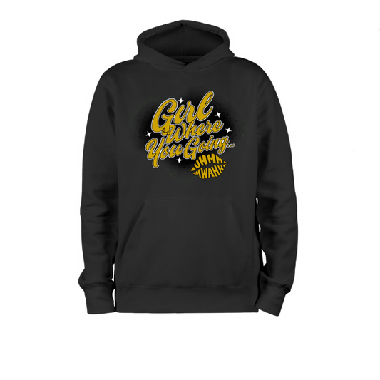 GWYG Black X Gold Hoodie 100% ringspun - BLACK