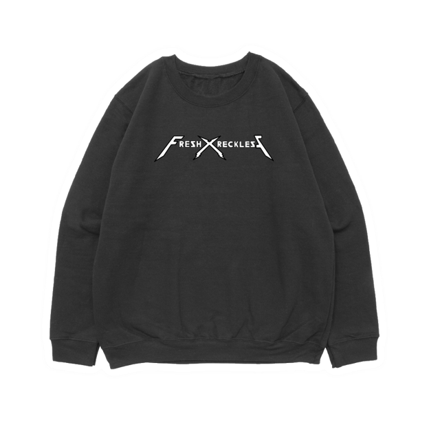 Fresh X Reckless Crewneck 100% ringspun - BLACK