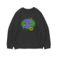 GWYG Mardi Gras Crewneck 100% ringspun - BLACK