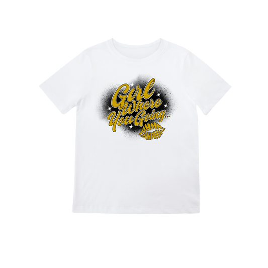 GWYG Black x Gold Tee 100% ringspun - WHITE