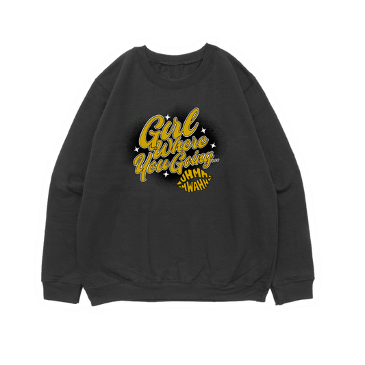 GWYG Black X Gold Crewneck 100% ringspun - BLACK