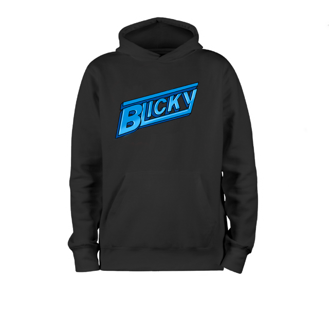 Blicky Hoodie 100% ringspun - BLACK