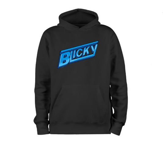 Blicky Hoodie 100% ringspun - BLACK