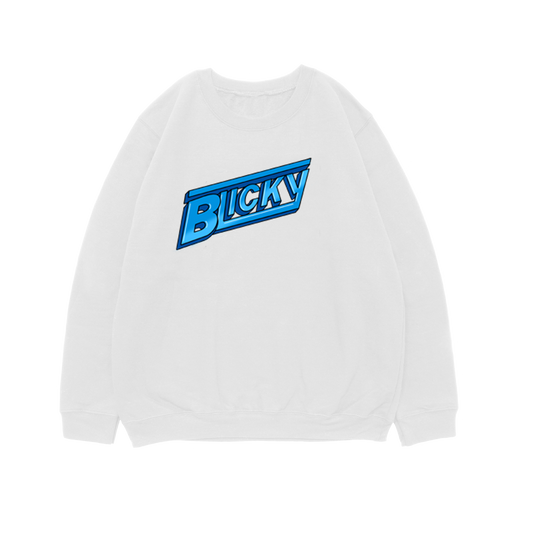 Blicky Crewneck 100% ringspun - WHITE