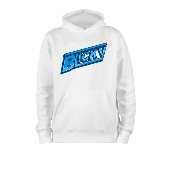 Blicky Hoodie 100% ringspun - WHITE