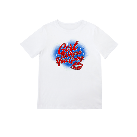 GWYG RWB Tee 100% ringspun - WHITE